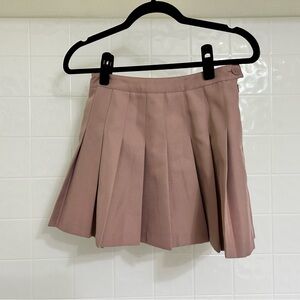 F21 Dusty Pink Pleated Tennis Skater Skirt